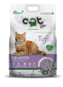 Areia Higienica Biodegradável para Gatos - Catbio Tofu - 2kg - Sem Poeira Boa Absorcao Forma torrão Vegetal