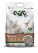Areia Higienica Biodegradável para Gatos - Catbio Tofu - 2kg - Sem Poeira Boa Absorcao Forma torrão Vegetal